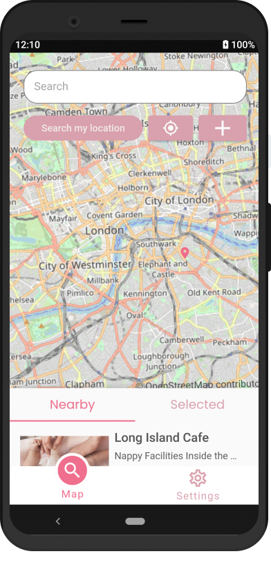 Nappy Heroes App on a Mobile